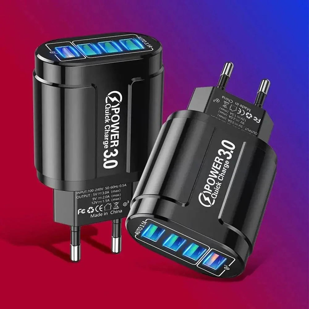 4 Port USB Fast Charging 48W QC3.0 Quick Charger