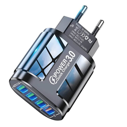 4 Port USB Fast Charging 48W QC3.0 Quick Charger