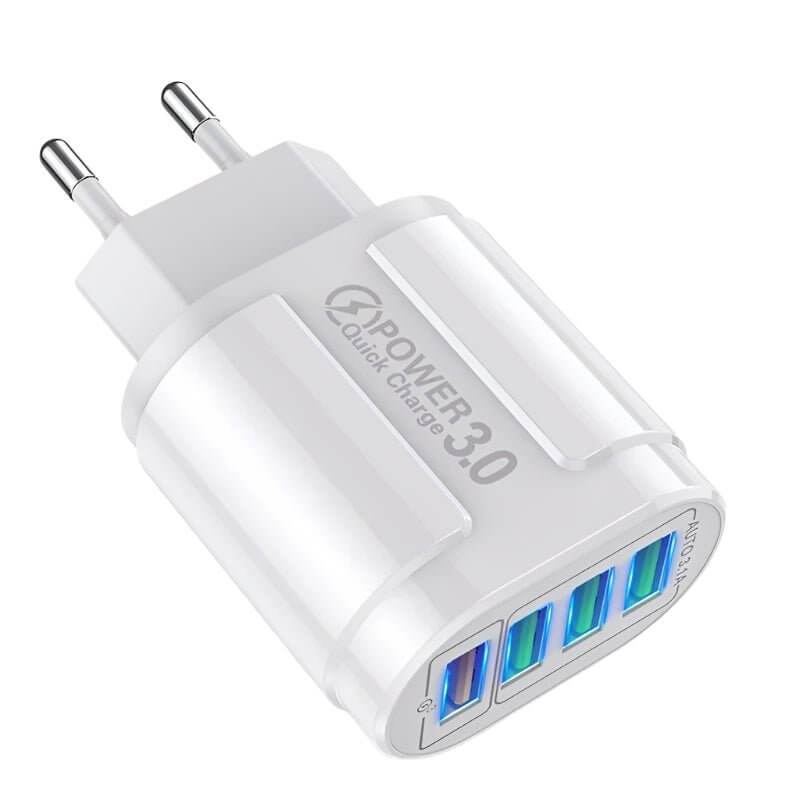 4 Port USB Fast Charging 48W QC3.0 Quick Charger