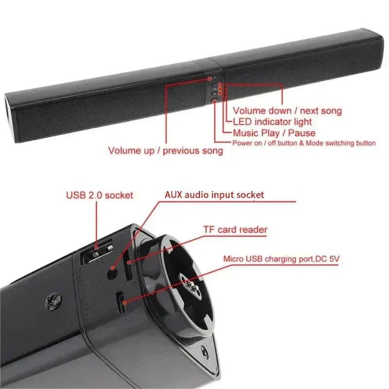 Soundbar Radio Blaster Bar Audio TV PC Computer Subwoofer
