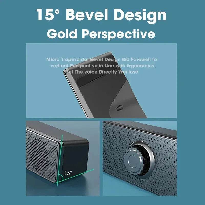 PC Soundbar Wireless Bluetooth Speaker, USB Powered for TV