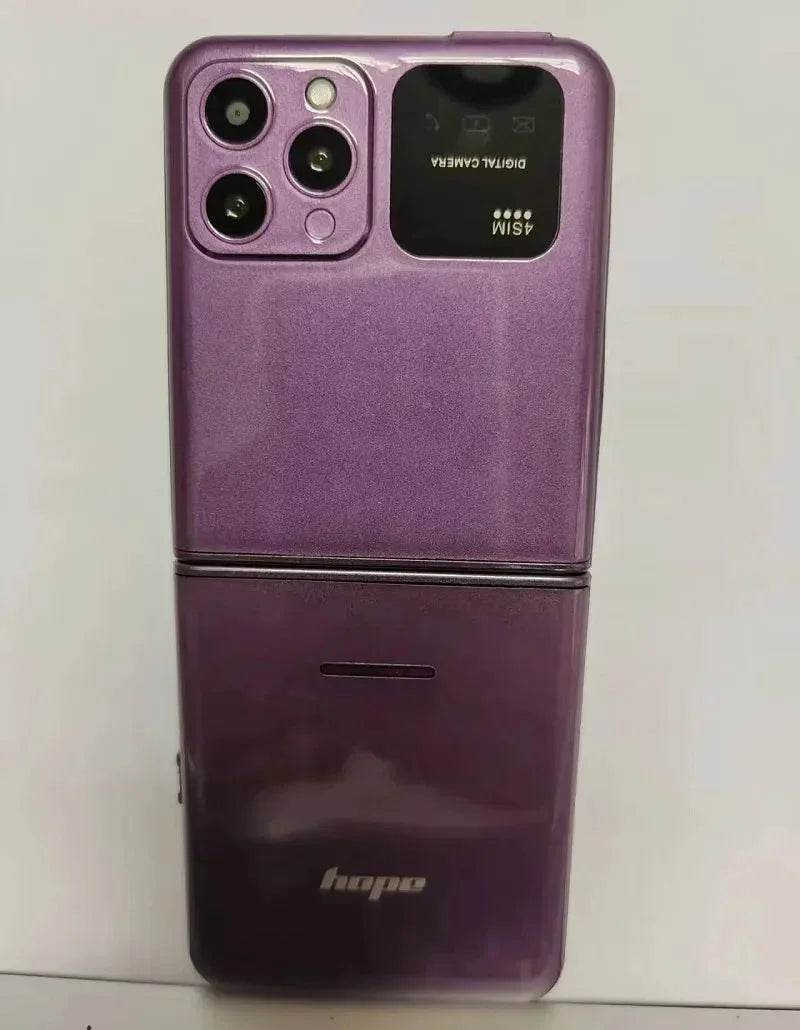 Mobile Phone New Flip 4 SIM Card Speed Dial Magic Voice