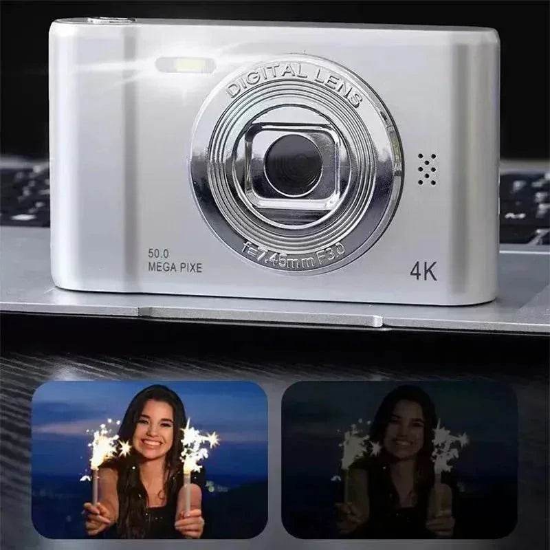 4K Digital Camera Travel Selfie Camara 50 Megapixels H2.4inch Screen
