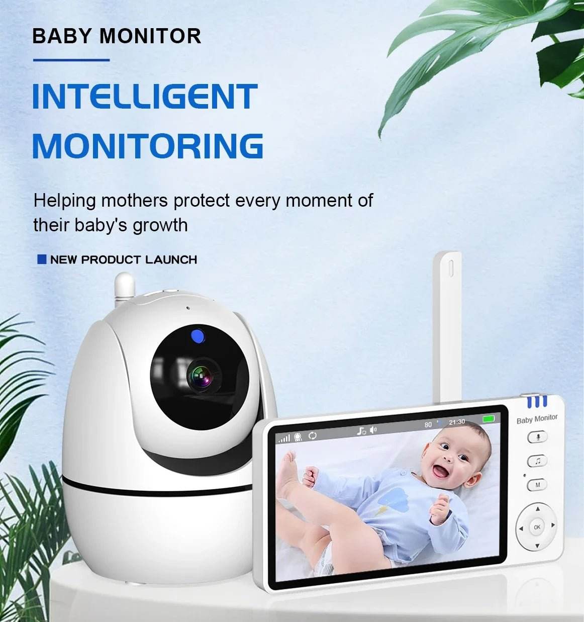 5" Video Baby Monitor with 4X Zoom | Yiktree