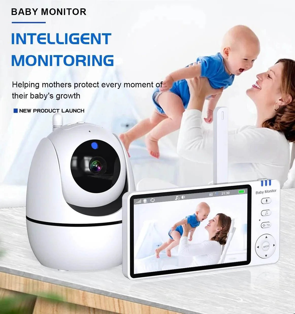 5" Video Baby Monitor with 4X Zoom | Yiktree