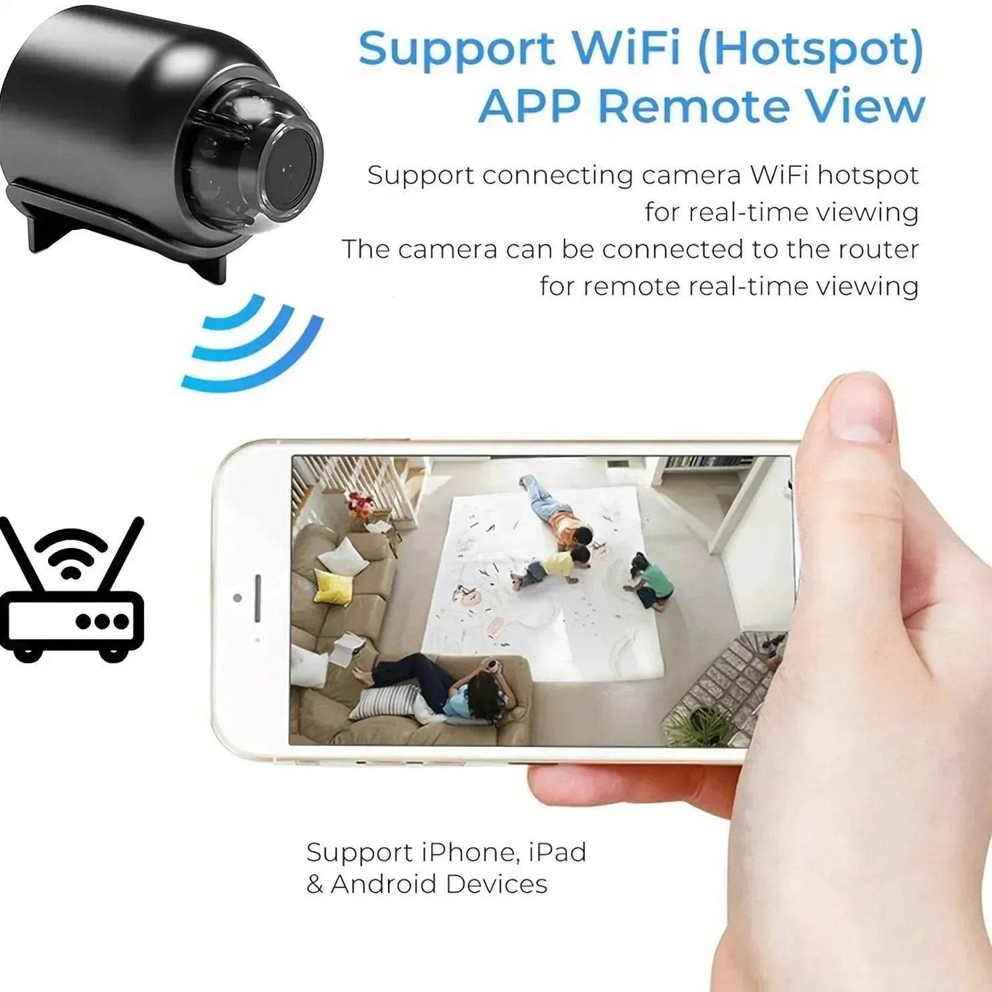 1080P HD Mini WiFi Camera Indoor Safety Baby Security
