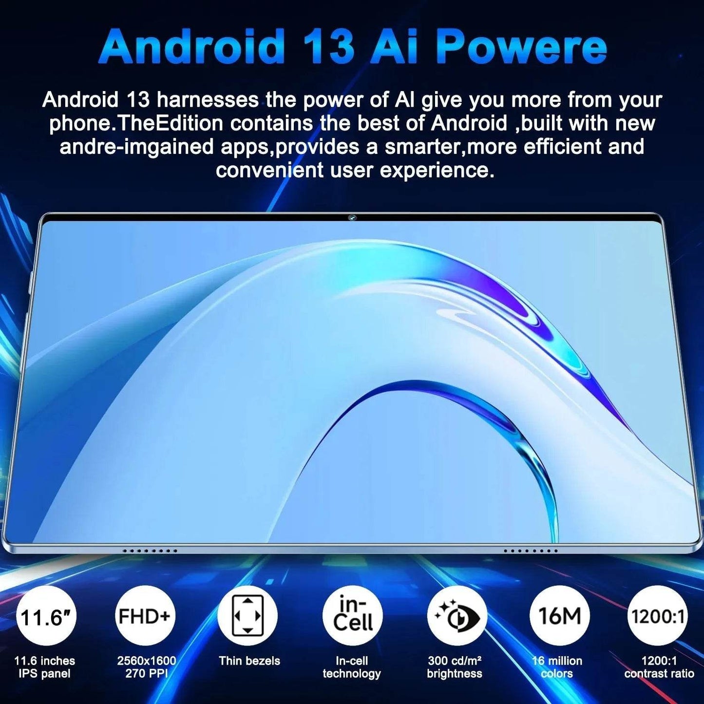 2025 New 5G Tablet 10.36Inch Android 13.0 Tablet MTK6797 16GB RAM 1TB ROM