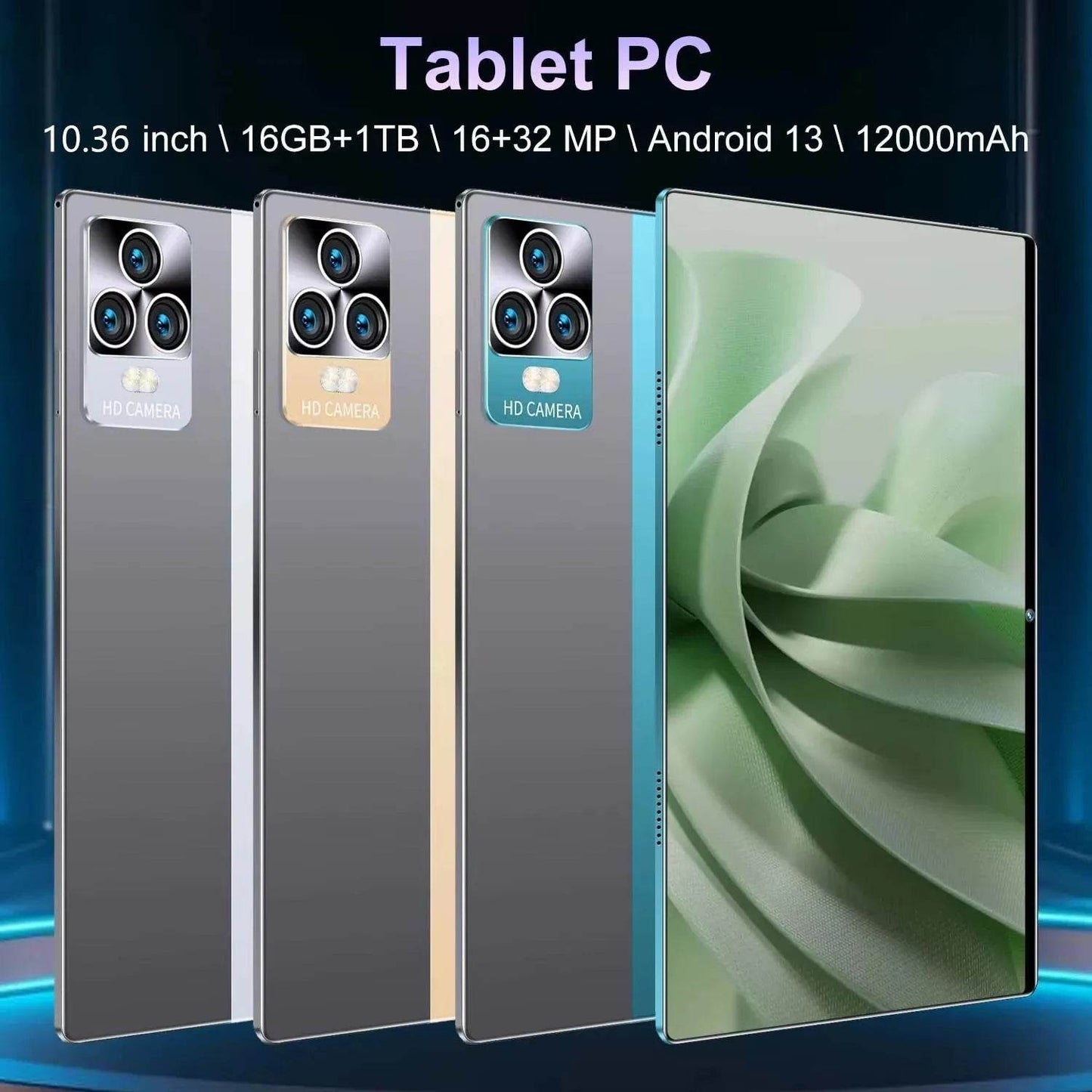 2025 New 5G Tablet 10.36Inch Android 13.0 Tablet MTK6797 16GB RAM 1TB ROM