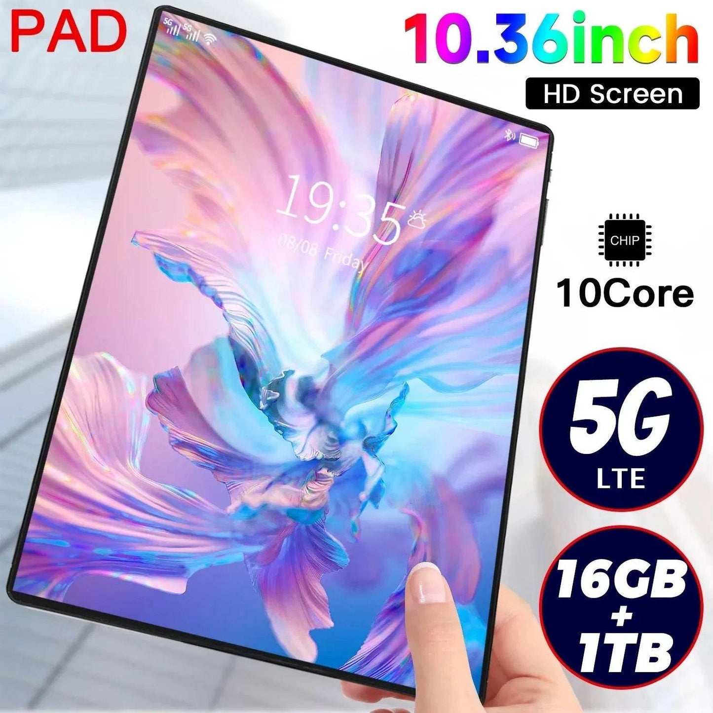 2025 5G New 10.36Inch Tablet Android 16GB RAM 1TB ROM Android 13.0 12000mAh