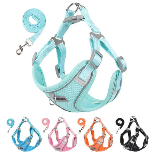 Dog Harness Leash for Small Medium Chest Strap Reflective