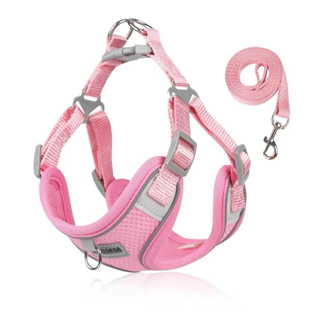 Dog Harness Leash for Small Medium Chest Strap Reflective