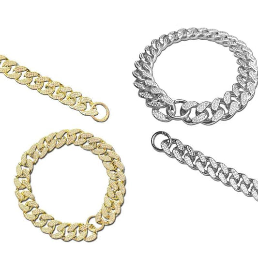 ABS Plastic Dog Collar Chain Diamond