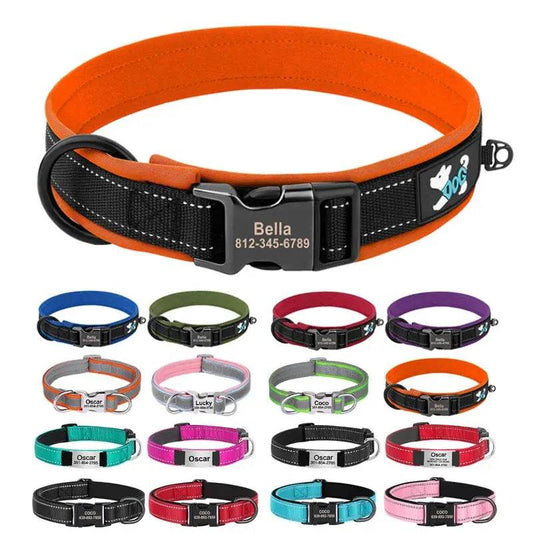 Reflective Personalized Dog Collar | Engraved ID