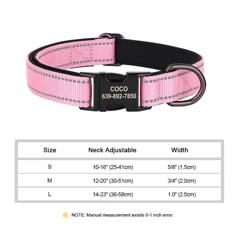 Reflective Personalized Dog Collar | Engraved ID