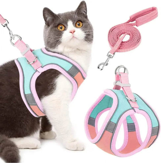Reflective Harness Set for Cats - Night Safety Gear