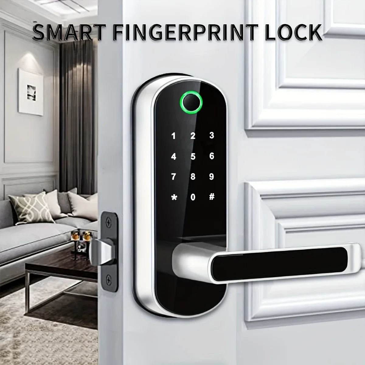 Smart Fingerprint Door Lock - App Remote Control