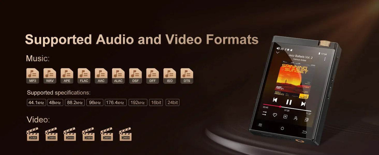 Hi-Fi MP3 Player with Bluetooth , DSD High-Resolution