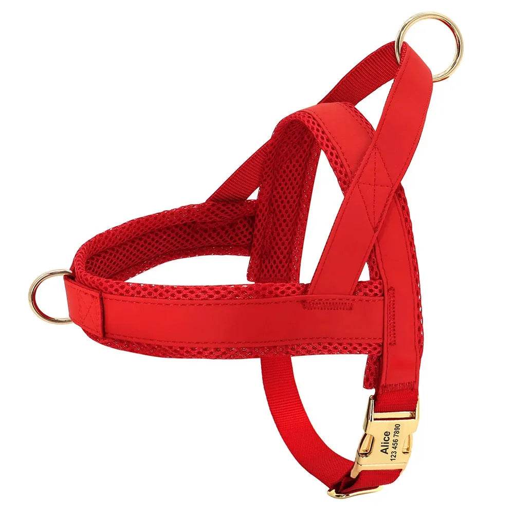 Personalized Dog Harness No Pull Dog Adjustable Pet Walking