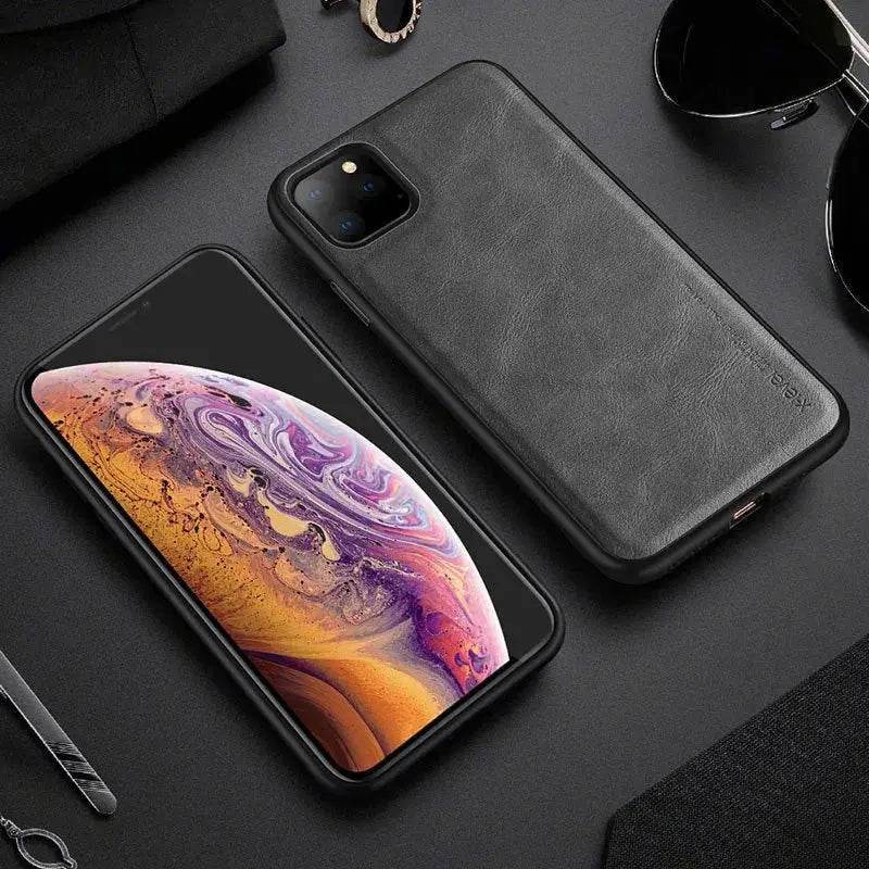 Loja Manuel Coelho Luxury Leather Pattern Phone Case for iPhone