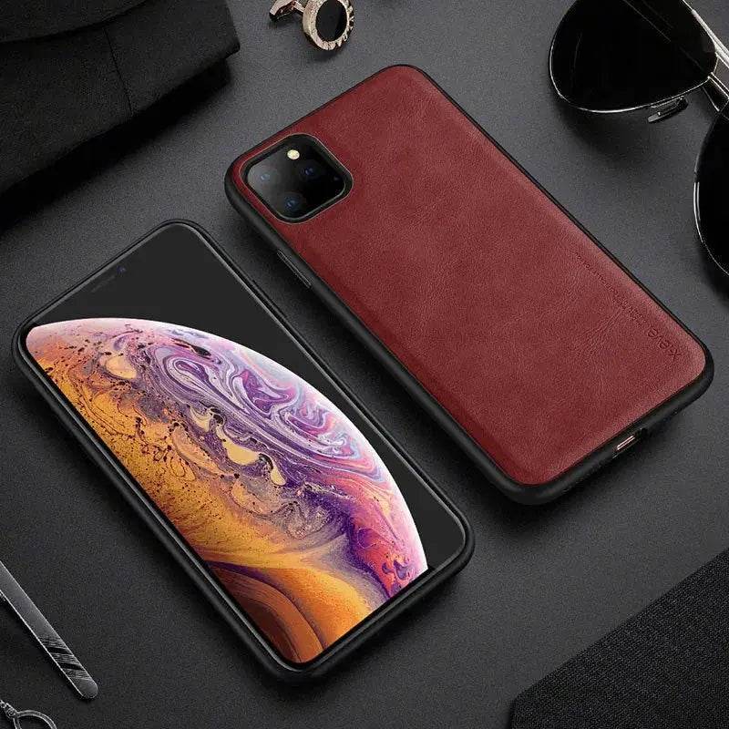 Loja Manuel Coelho Luxury Leather Pattern Phone Case for iPhone