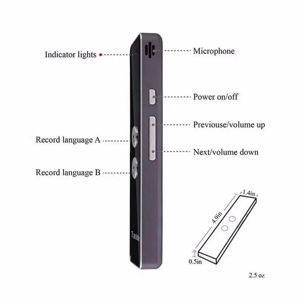 Loja Manuel Coelho Multilingual Travel Translator & Voice Recorder