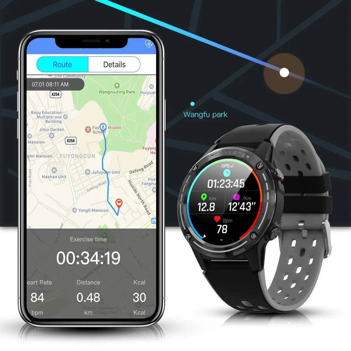 Loja Manuel Coelho Sports Smart Watch for Men - Durable, GPS, Step Tracker
