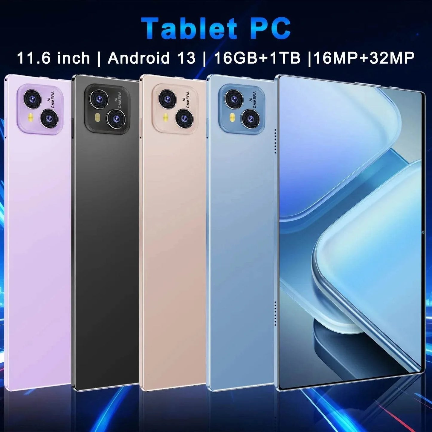 Tablet Android 2025 5G 13.0 Brand New 11.6 inch 16GB RAM 1TB