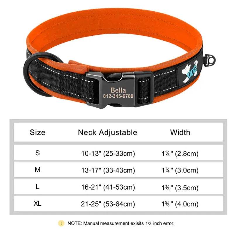Reflective Personalized Dog Collar | Engraved ID