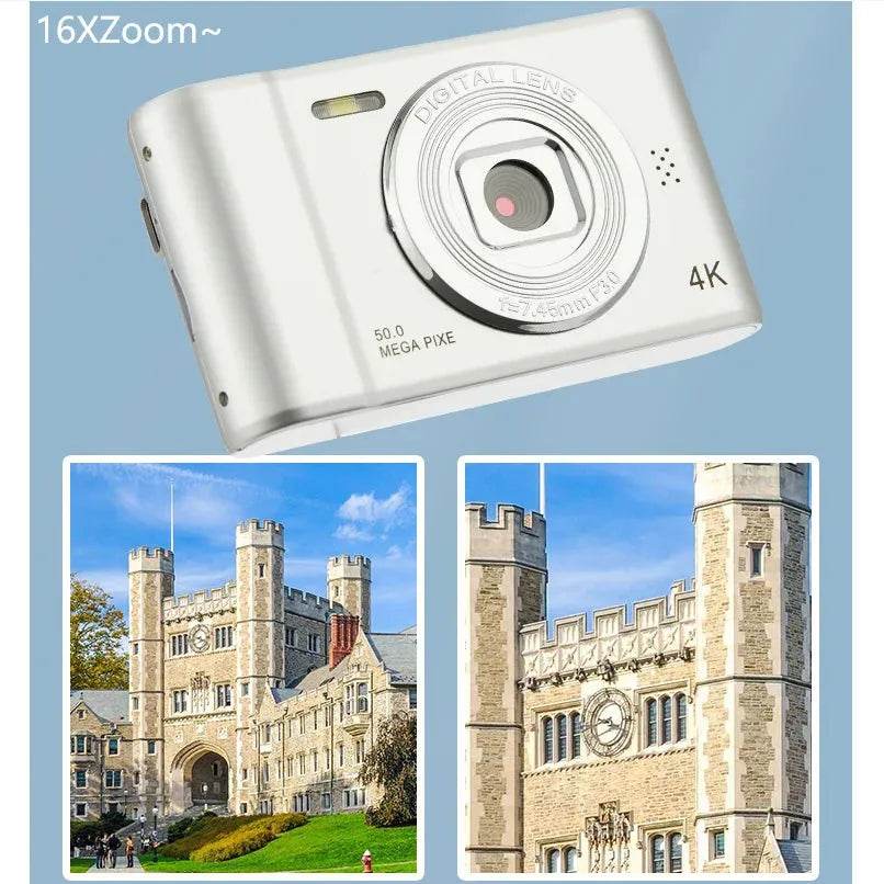 4K Digital Camera Travel Selfie Camara 50 Megapixels H2.4inch Screen