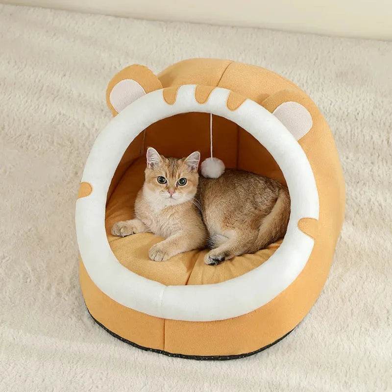 Super Cat Bed Warm Pet House Kitten Cave Cushion House Warm
