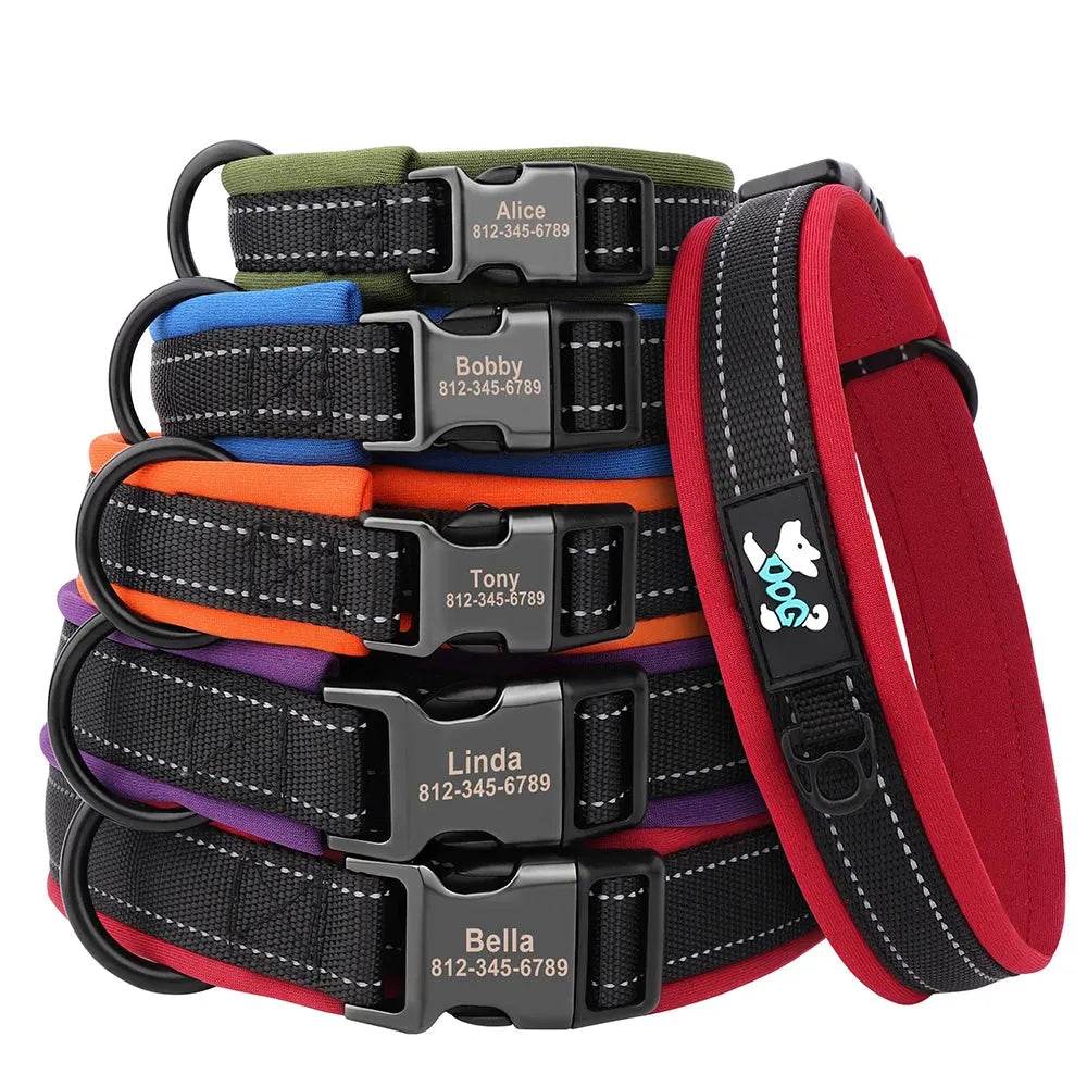 Reflective Personalized Dog Collar | Engraved ID