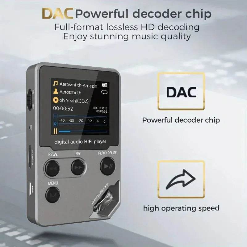 C5 8GB Lossless Bluetooth MP3 Music Player, Zinc Alloy Body,Rotary Controls
