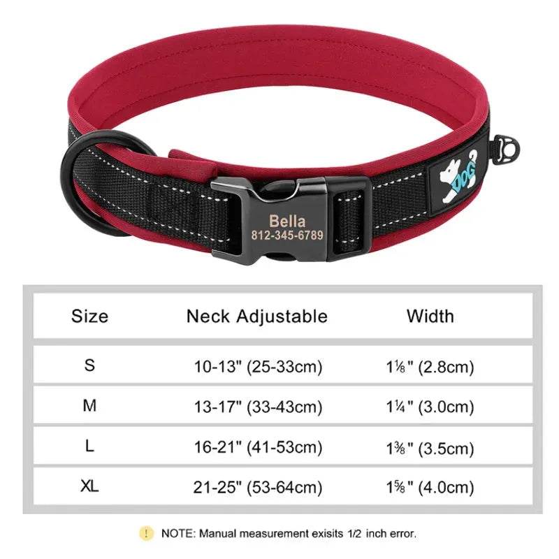Reflective Personalized Dog Collar | Engraved ID