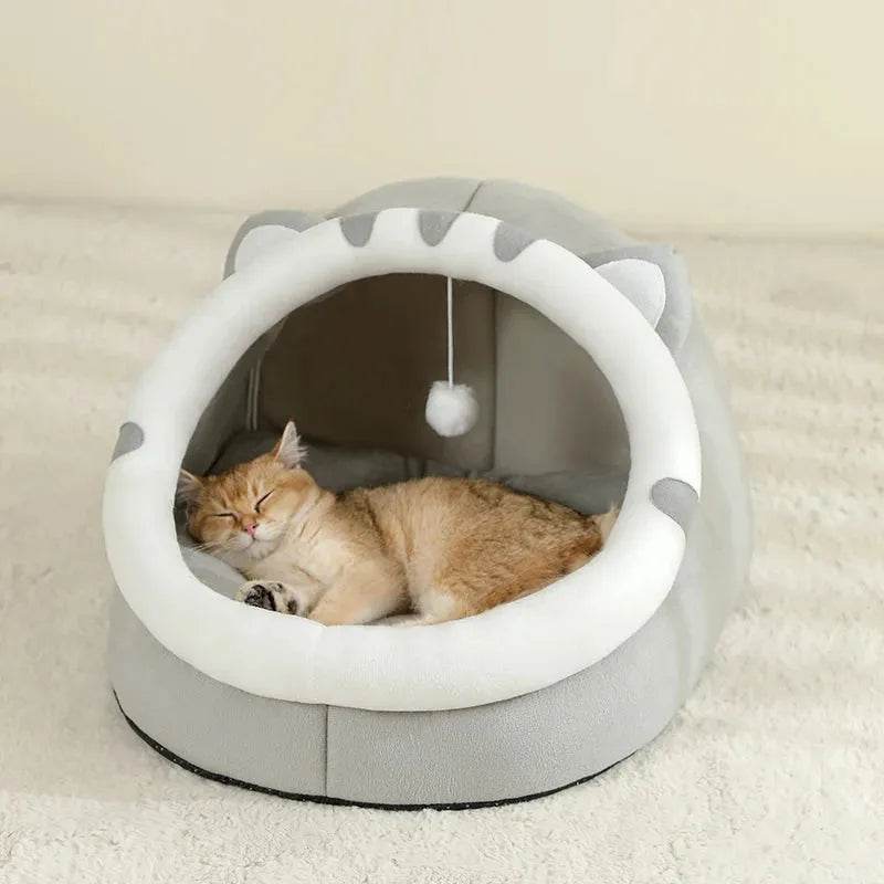 Super Cat Bed Warm Pet House Kitten Cave Cushion House Warm