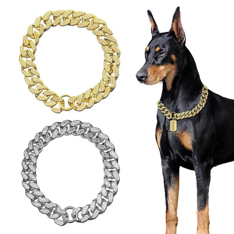 ABS Plastic Dog Collar Chain Diamond