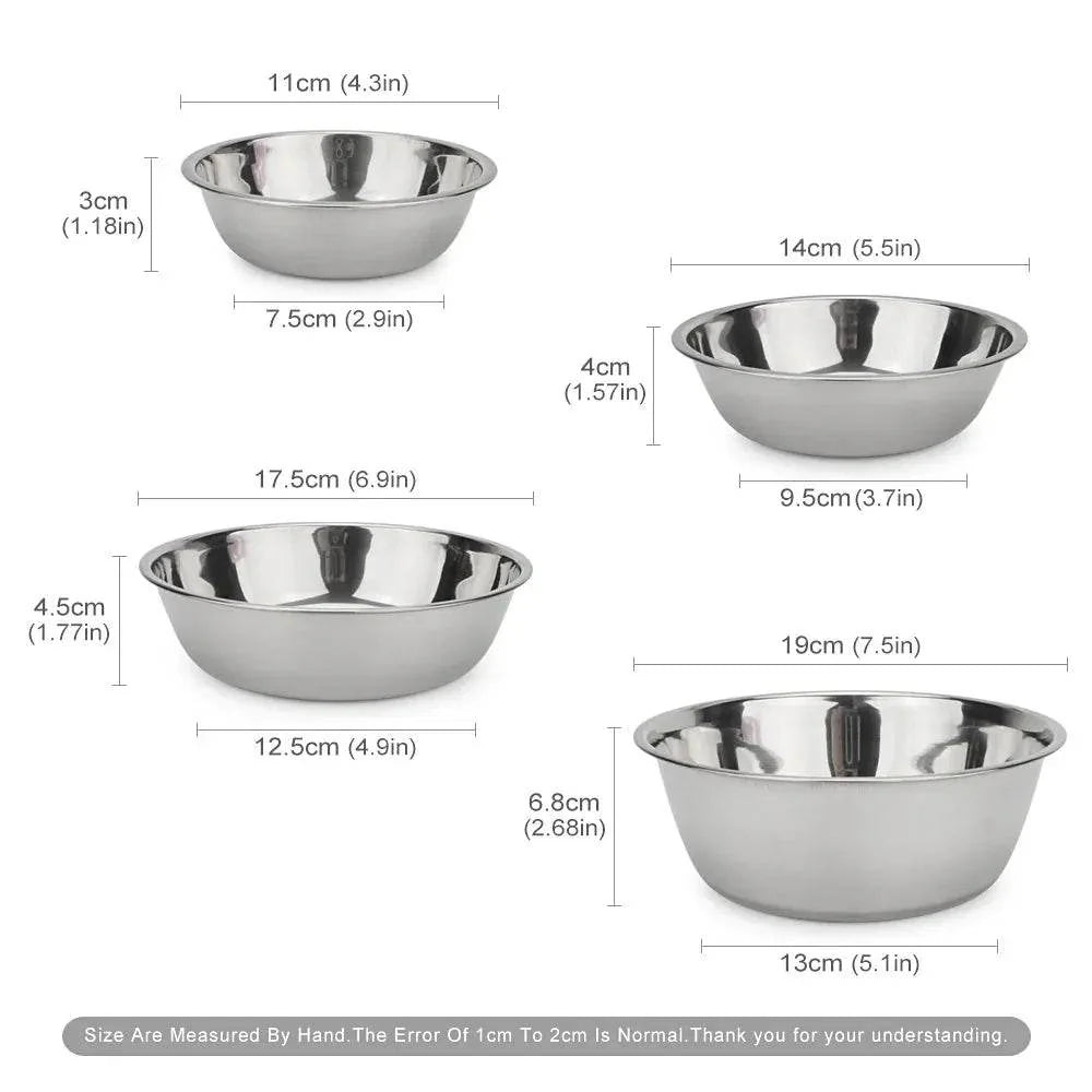 Stainless Steel Dog Bowl for Cats & Dogs - Cartoon Design
