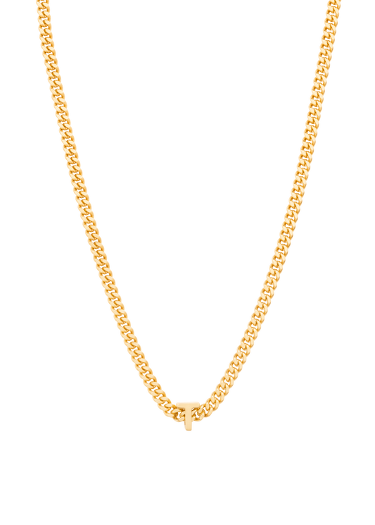 alphabet necklace with pendant T