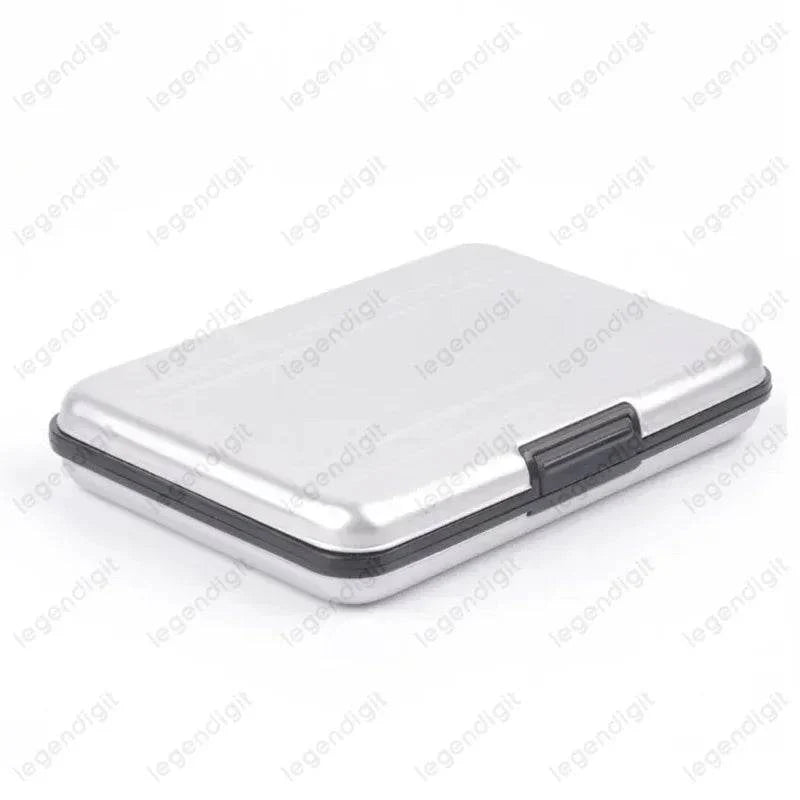 Aluminum Memory Card Case Portable 16 Slots Storage