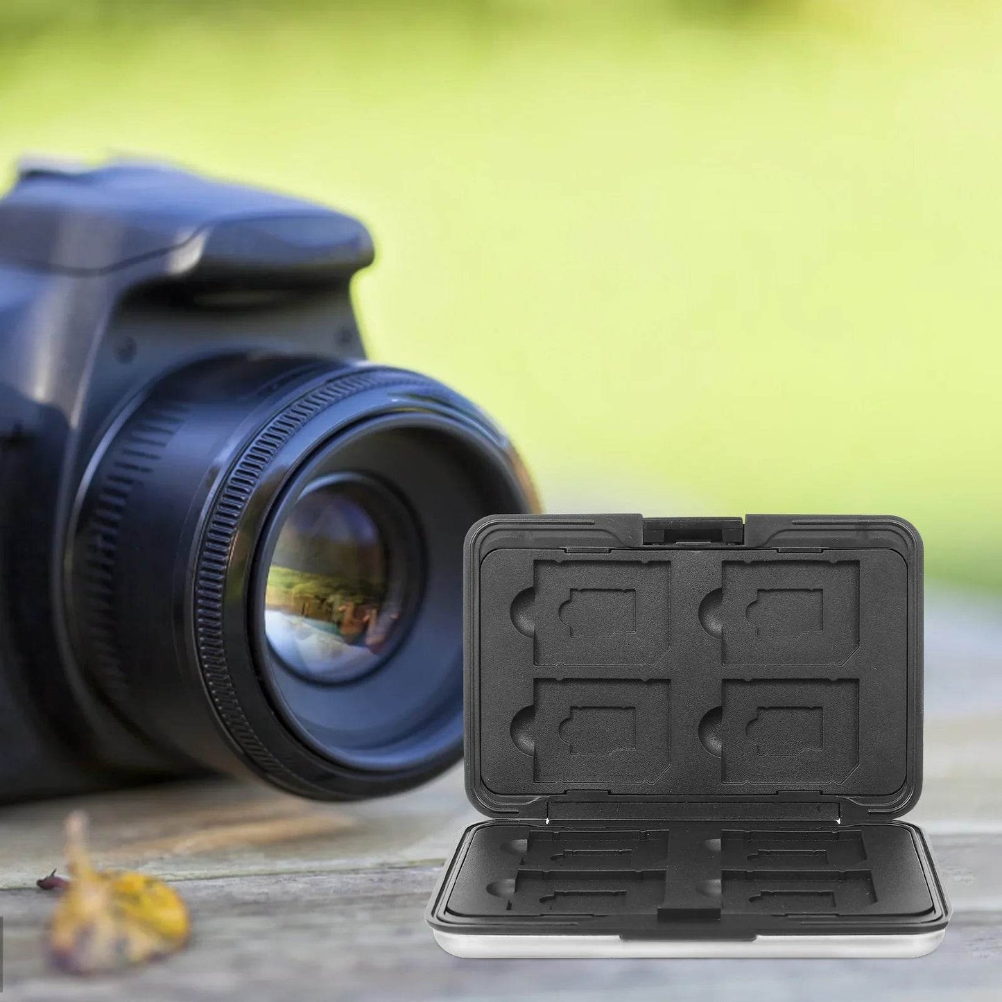 Aluminum Memory Card Case Portable 16 Slots Storage