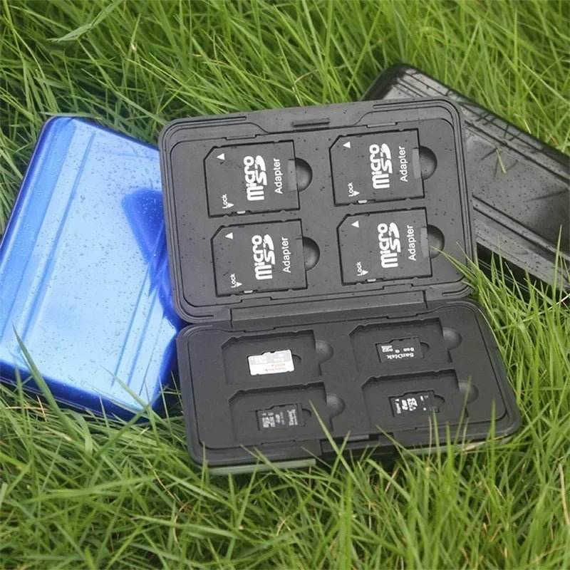 Aluminum Memory Card Case Portable 16 Slots Storage
