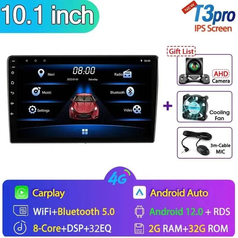 Android 12 Car Radio for Nissan Kia Honda Toyota VW