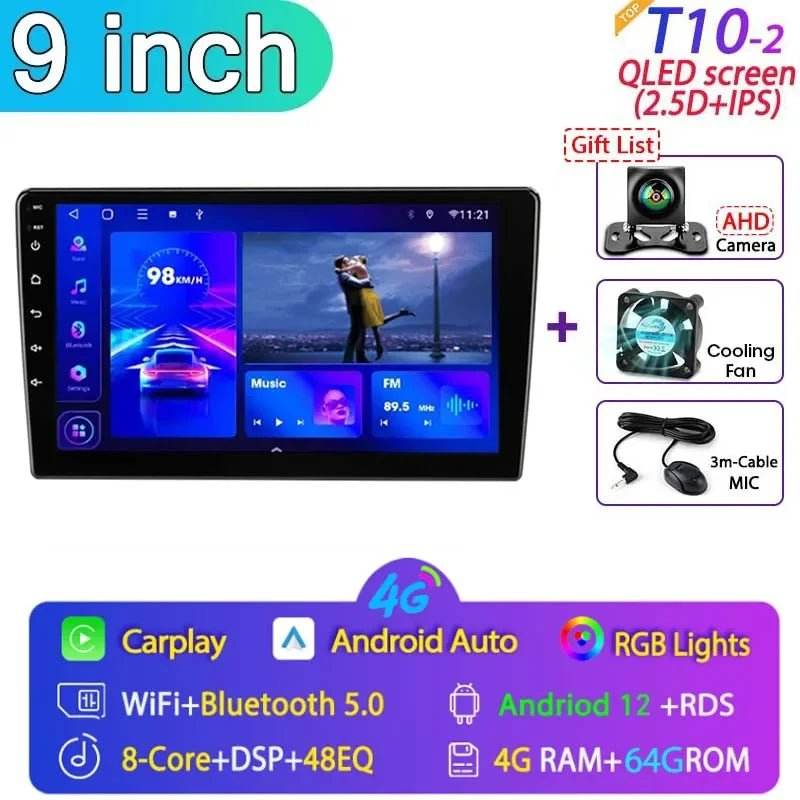 Android 12 Car Radio for Nissan Kia Honda Toyota VW