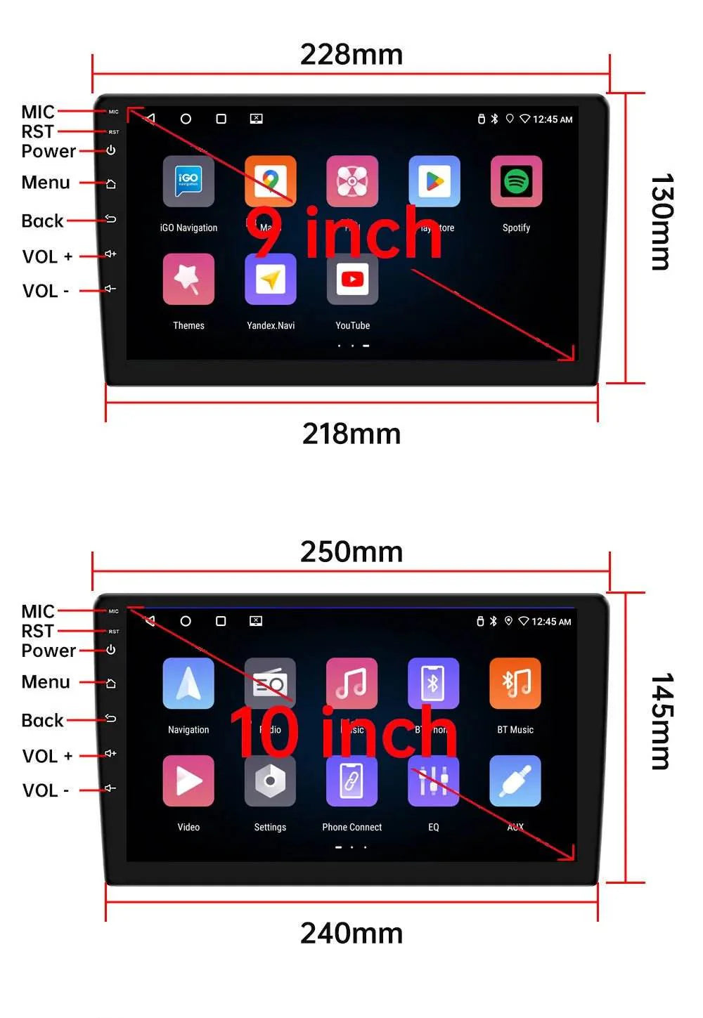 Android 13 4G Multimedia Carplay GPS Navigation