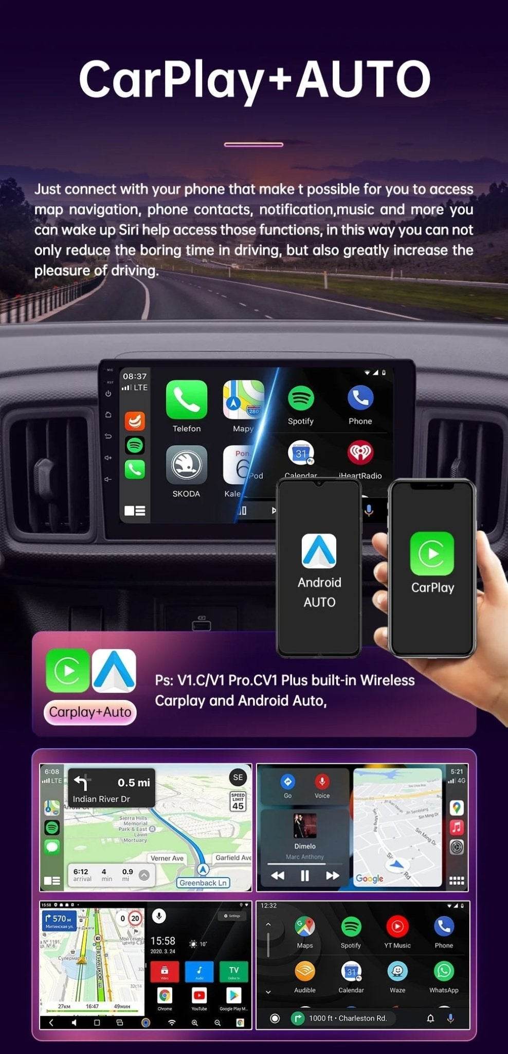 Android 13 4G Multimedia Carplay GPS Navigation