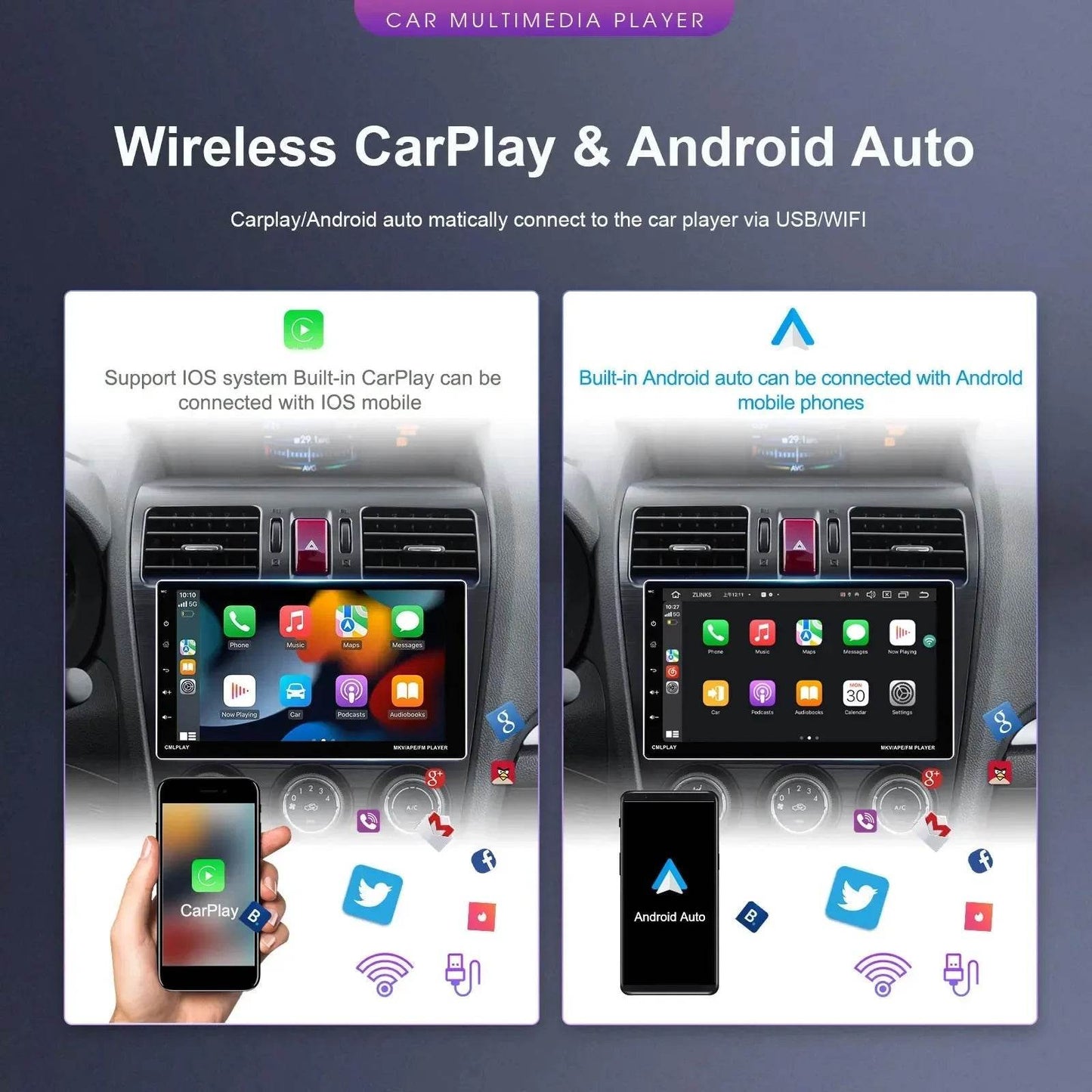 Android 13 4G Multimedia Carplay GPS Navigation