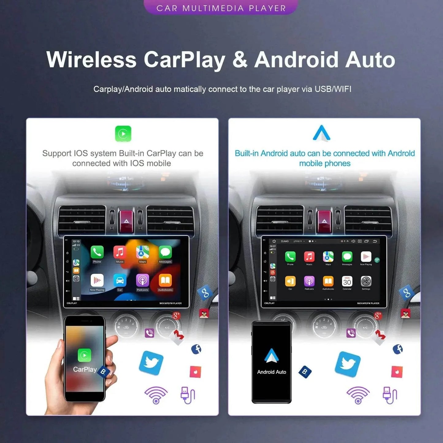 Android 13 4G Multimedia Carplay GPS Navigation