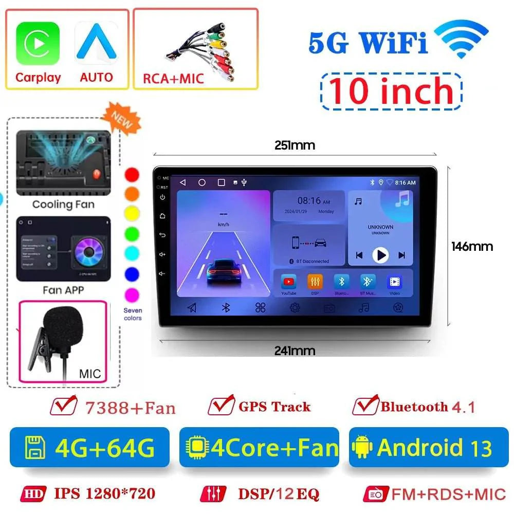 Android 13 4G Multimedia Carplay GPS Navigation