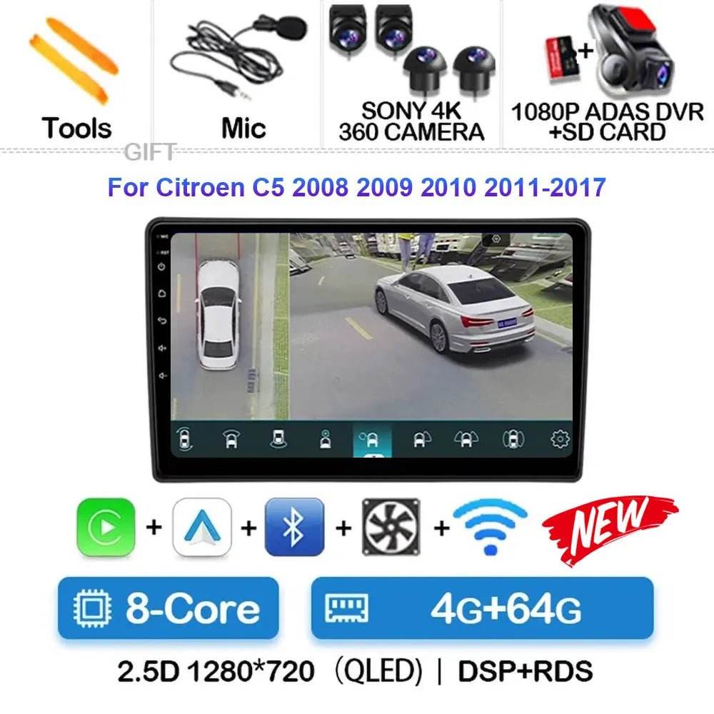 Android 15 Car Radio for Citroen C5 (2009-2015)