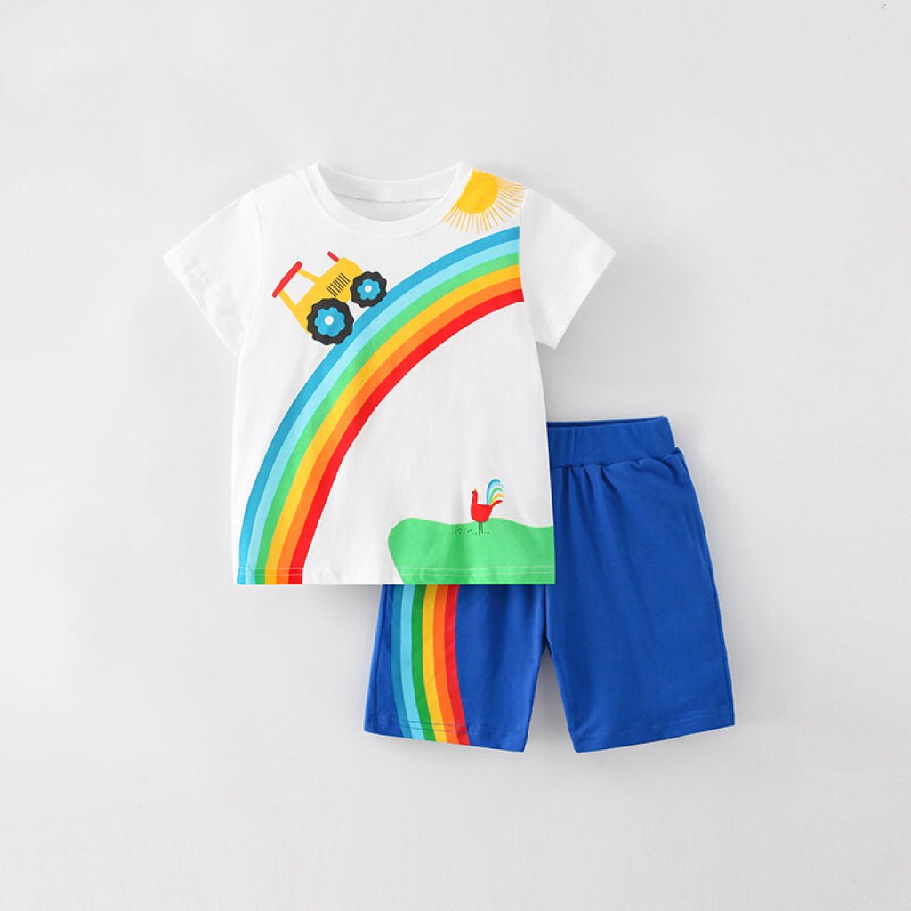 Baby Boy Cartoon Print Pattern Soft Cotton Comfy Clothing Sets - Shop The Shop