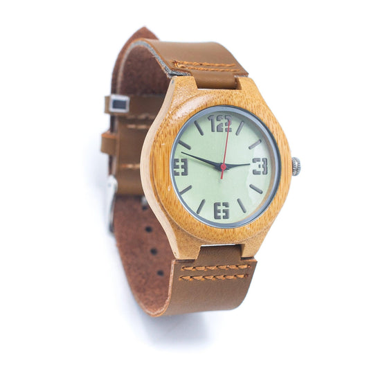 Bamboo Watch Eco Natural Leather Strap WA - 327 - Shop The Shop